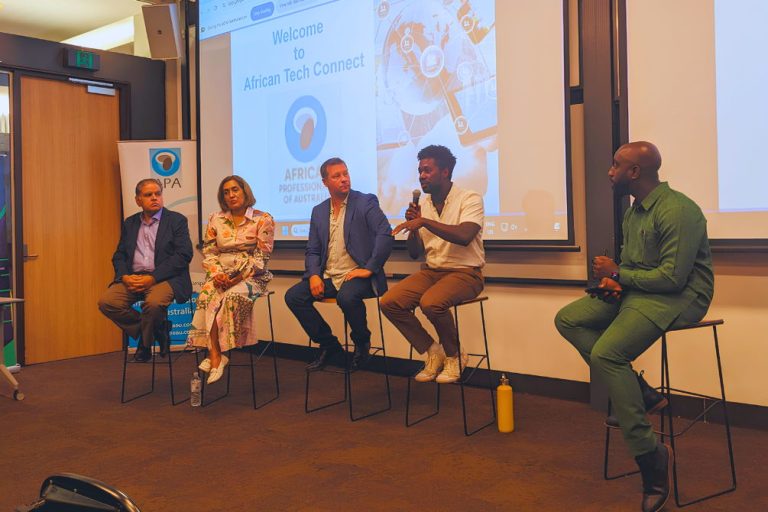 Panel discussion at African Tech Connect, hosted by the NSW Chapter